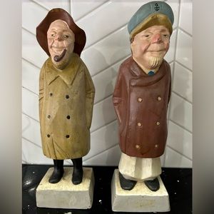Hand crafted wooden sea sailors.